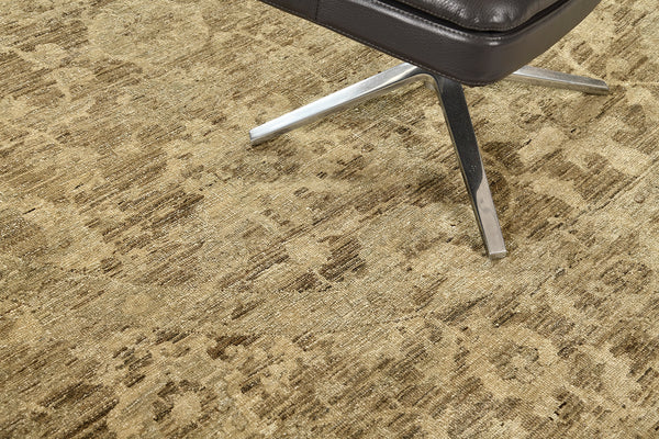 Vintage Style Sultanabad Revival Round Rug - artisan revival weave - detailed border and fringe [#8]