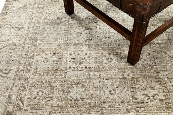 Natural Dye Allover Khotan Design Rapture Collection - East Turkestan Khotan - overhead flat lay view