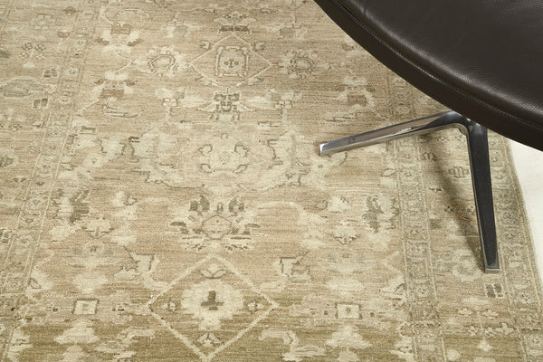 Vintage Style Mahal Revival Runner - artisan revival weave - overhead flat lay view [#2]