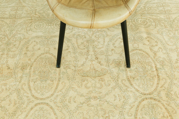 Natural Dye Transitional Rug Design Fable - overhead flat lay view (3)
