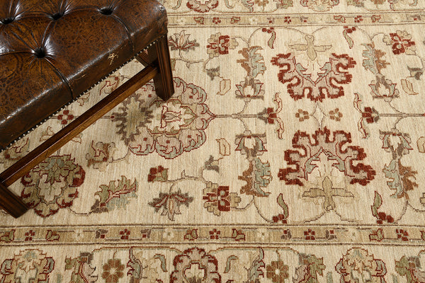 Natural Dye Sultanabad Design Runner Divine - narrow runner - overhead flat lay view (3)