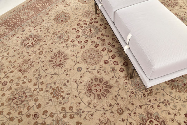 Tabriz Hadji Jalili Allover Design Rug Fable - styled in room setting (2)
