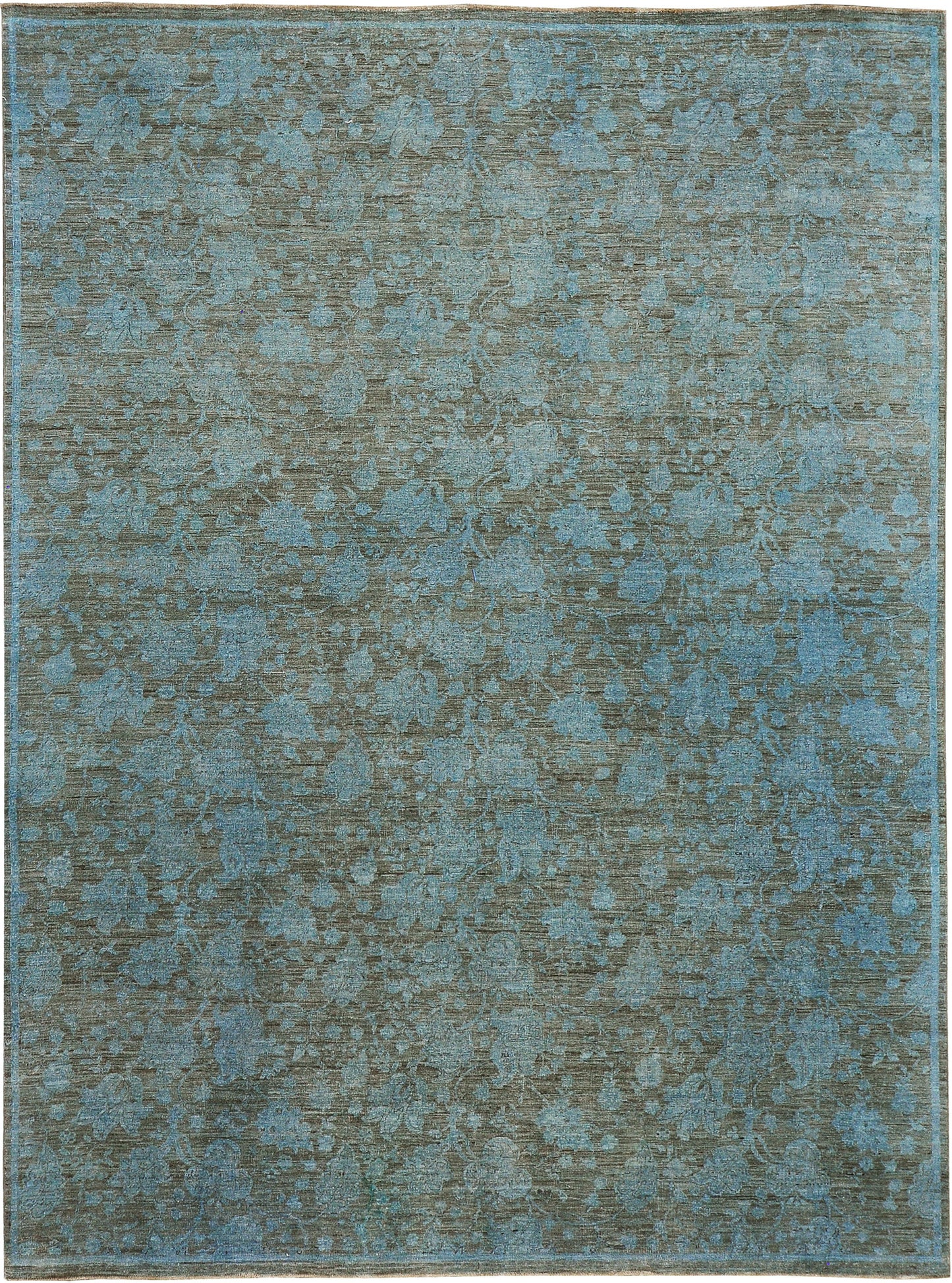 Overdyed Transitional Design Rug