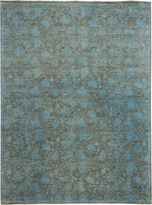 Overdyed Transitional Design Rug