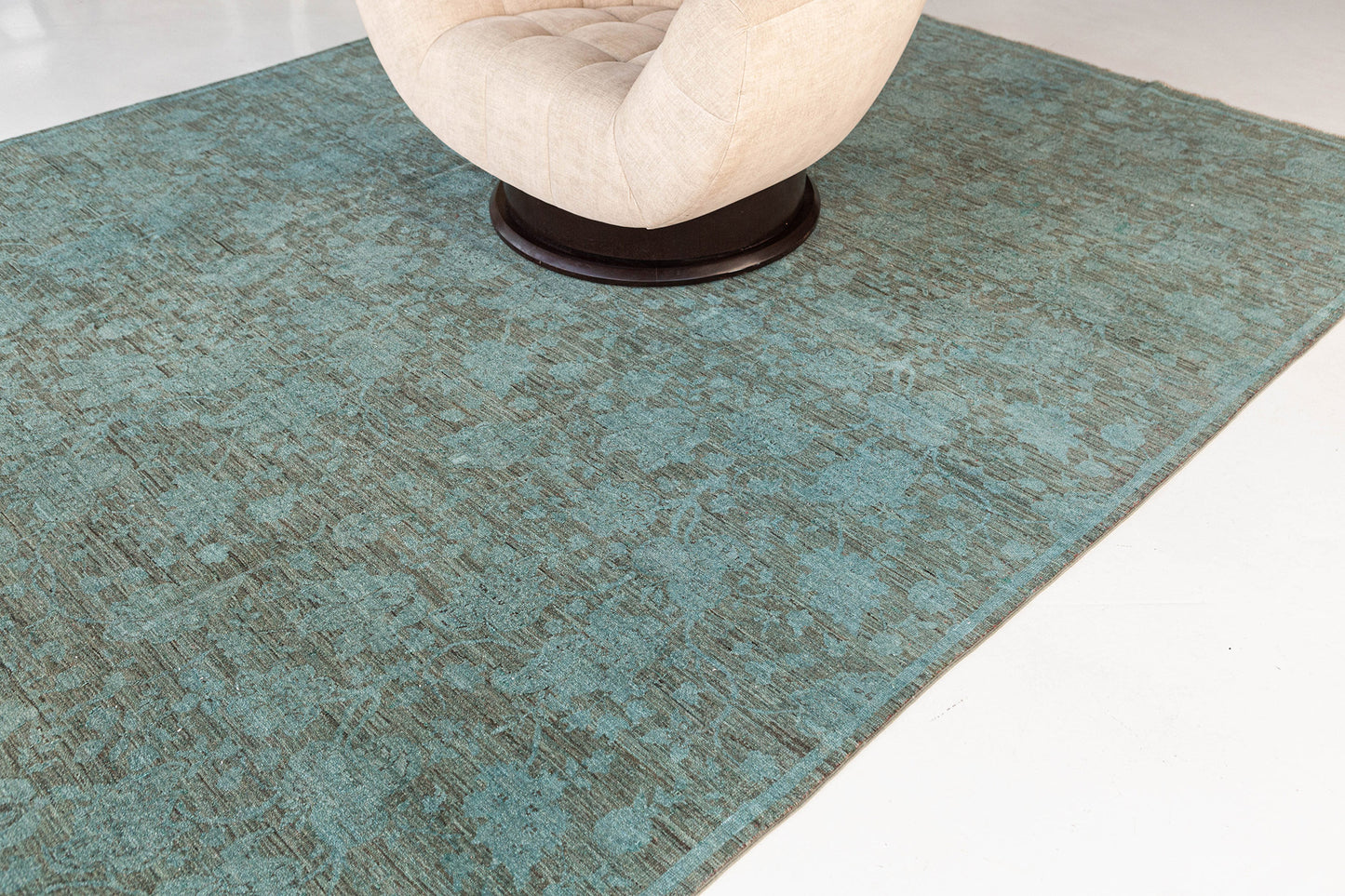 Overdyed Transitional Design Rug