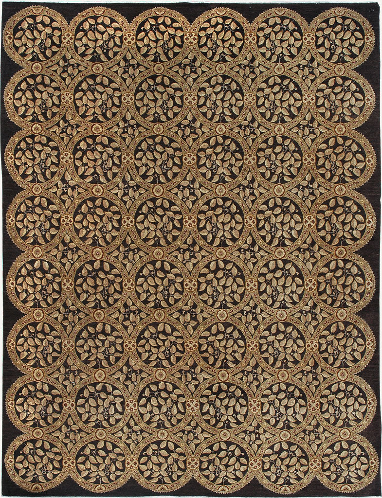 Natural Dye Transitional Design Rug - one-of-a-kind handmade area rug [#4]