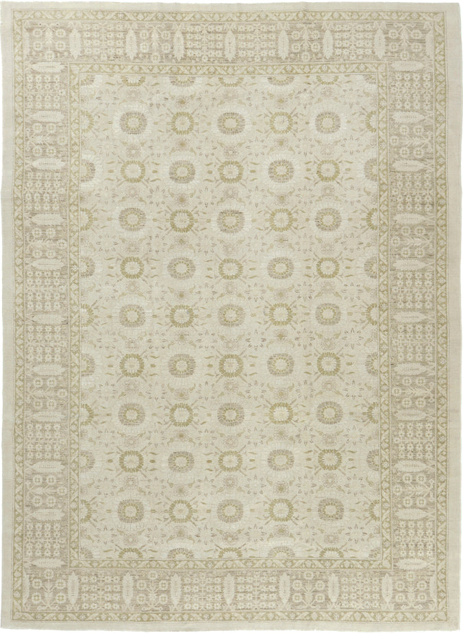 Vintage Style Tabriz Design Rug - one-of-a-kind handmade area rug [#2] (2)