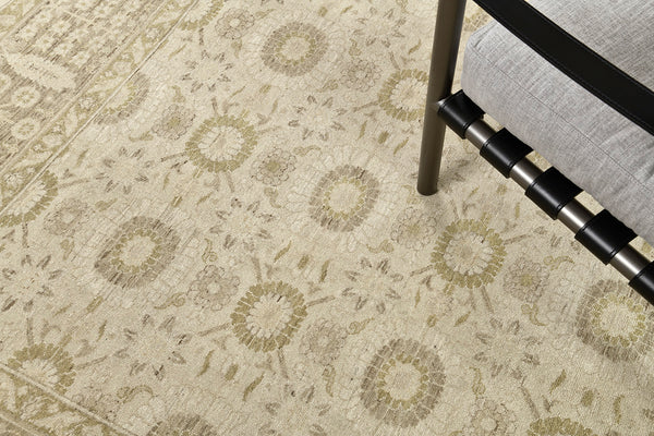 Vintage Style Tabriz Design Rug - detailed border and fringe [#2] (2)