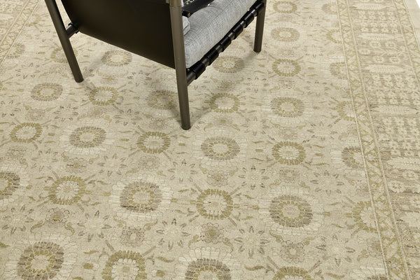 Vintage Style Tabriz Design Rug - overhead flat lay view [#2] (2)