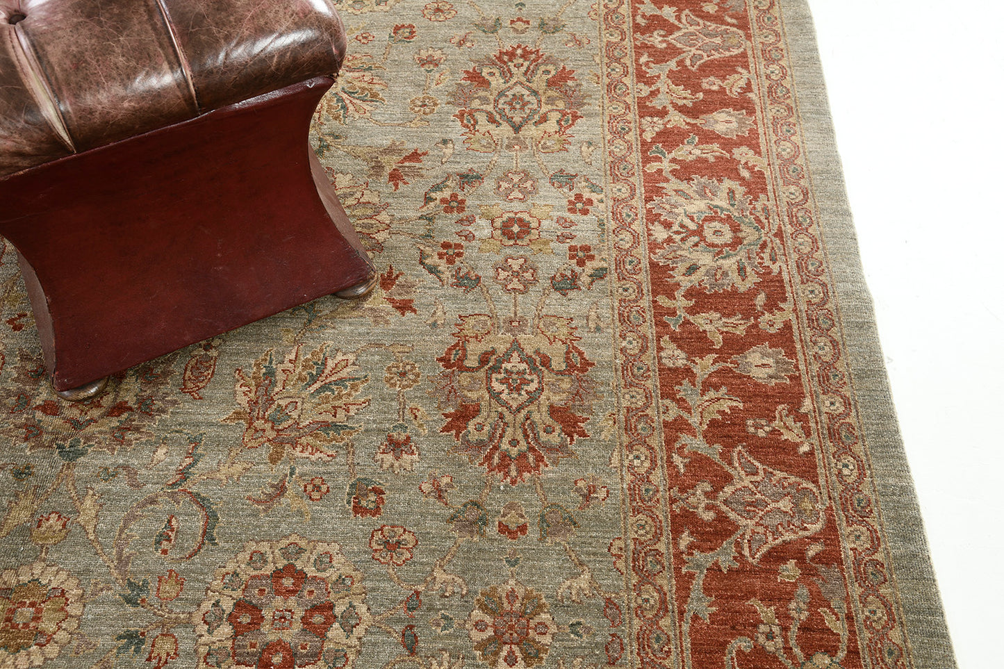 Natural Dye Sultanabad Revival Square Rug