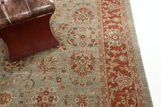 Natural Dye Sultanabad Revival Square Rug