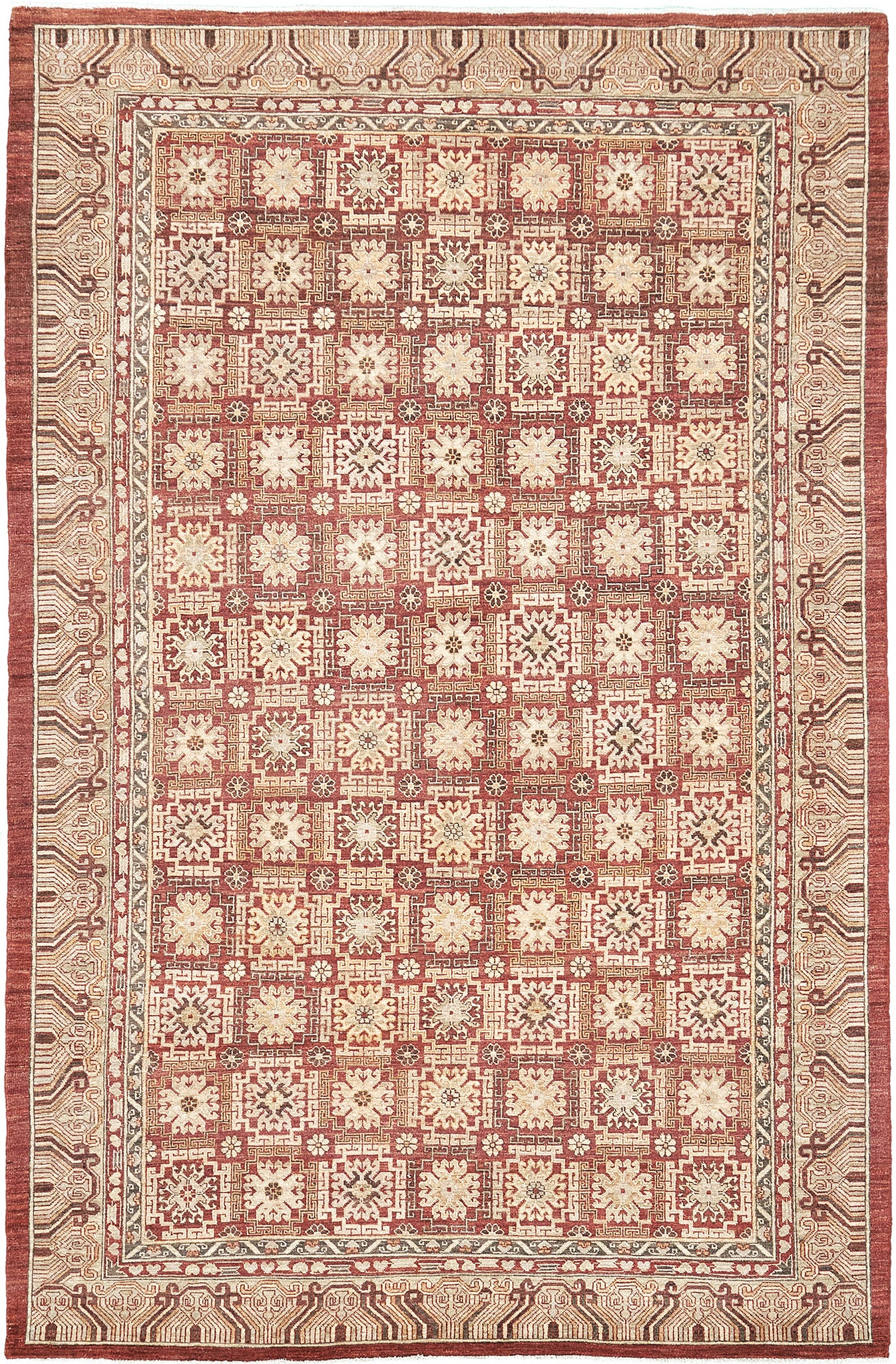 Natural Dye Khotan Panel Design Bliss Collection D5146