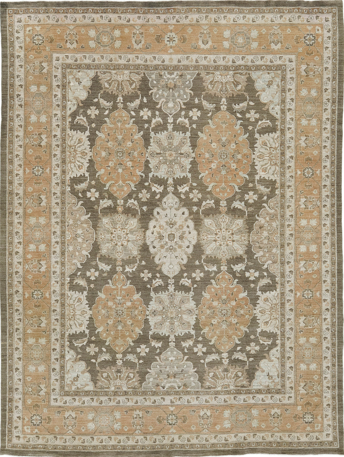 Vintage Style Mahal Revival Rug - artisan revival weave - one-of-a-kind handmade area rug [#8]