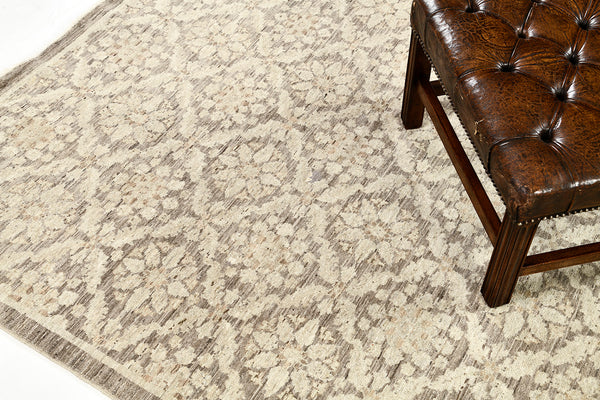 Vintage Style Transitional Design Rug - overhead flat lay view [#6]