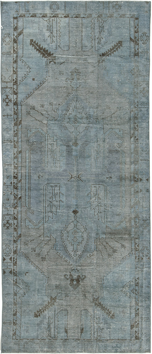 Overdyed Vintage Turkish Anatolian Runner