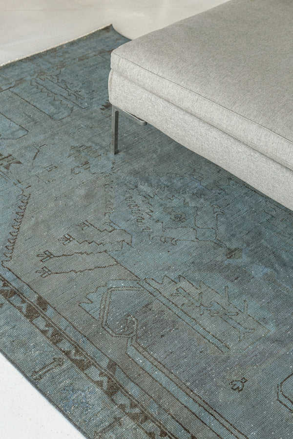 Overdyed Vintage Turkish Anatolian Runner - hand-knotted in Turkey - detailed border and fringe [#4]