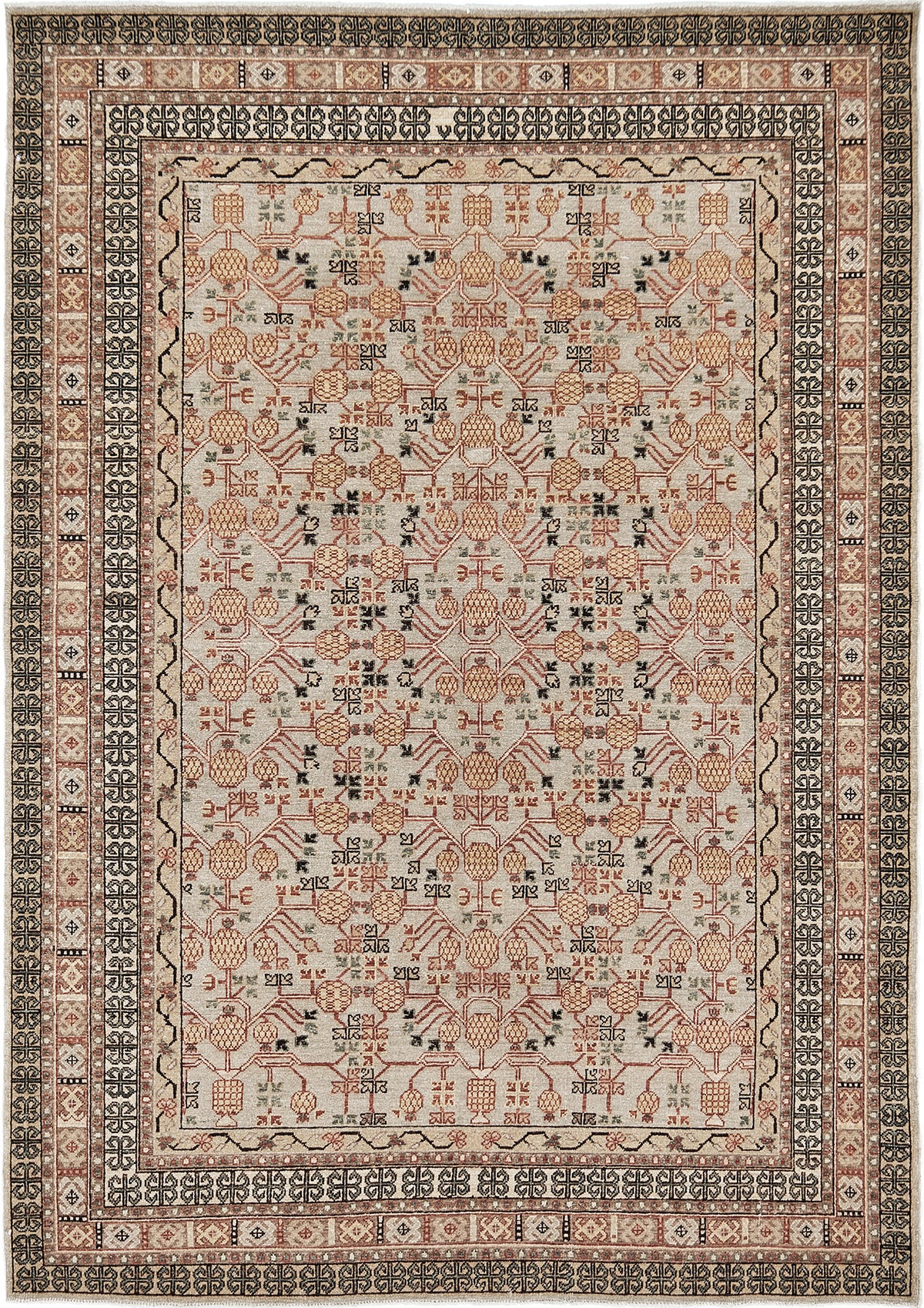 Natural Dye Khotan Design Rug Bliss Collection - East Turkestan Khotan - one-of-a-kind handmade area rug [#2]