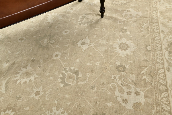 Vintage Style Tabriz Hadji Jalili Revival Rug - artisan revival weave - close-up of weave texture and pile [#4]