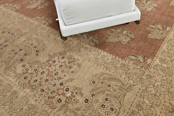 Natural Dye Bessarabian Revival Rug - artisan revival weave - close-up of weave texture and pile