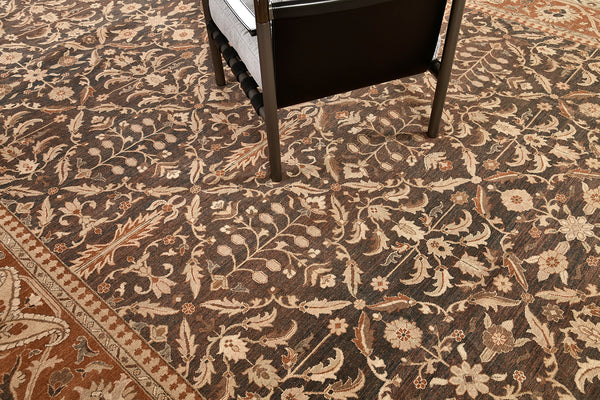Natural Dye Amritsar Revival Rug - artisan revival weave - styled in room setting [#1]