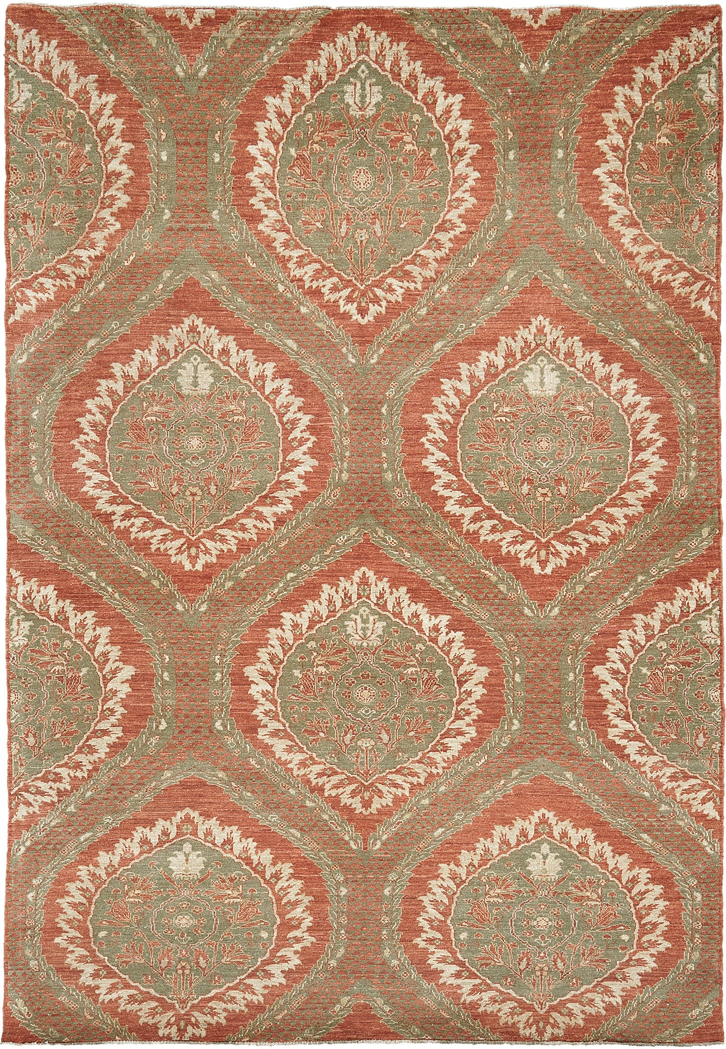 Natural Dye Transitional Style Arts and Crafts Rug D5207