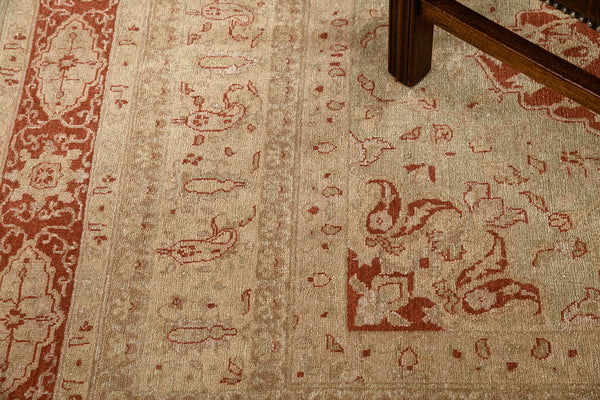 Natural Dye Mohtasham Revival Rug - artisan revival weave - overhead flat lay view