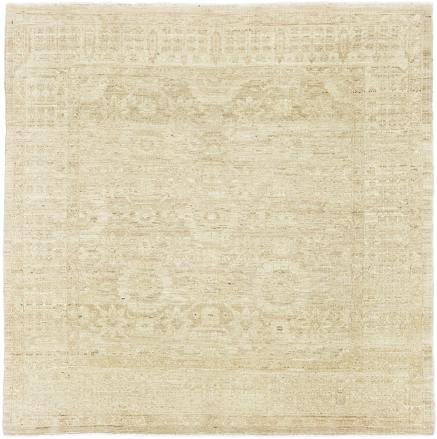 Vintage Style Sultanabad Revival Square Rug