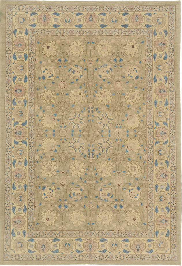 Natural Dye Classic Tabriz Design Rug Fable Collection - one-of-a-kind handmade area rug (2)