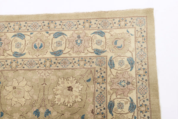 Natural Dye Classic Tabriz Design Rug Fable Collection - reverse side showing construction