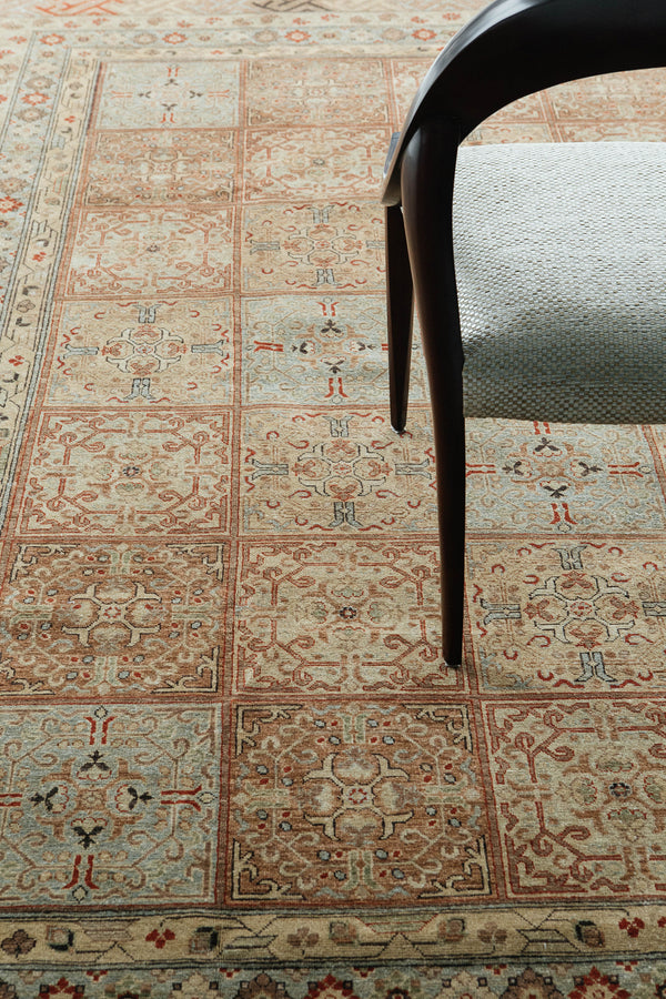 Natural Dye Khotan Panel Design Bliss Collection - East Turkestan Khotan - reverse side showing construction