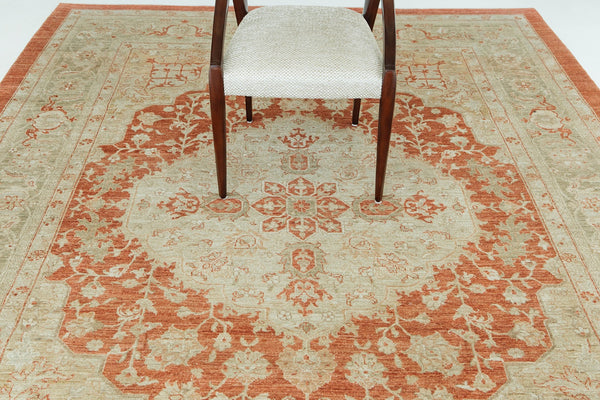 Vintage Serapi Style Revival Rug - artisan revival weave - styled in room setting