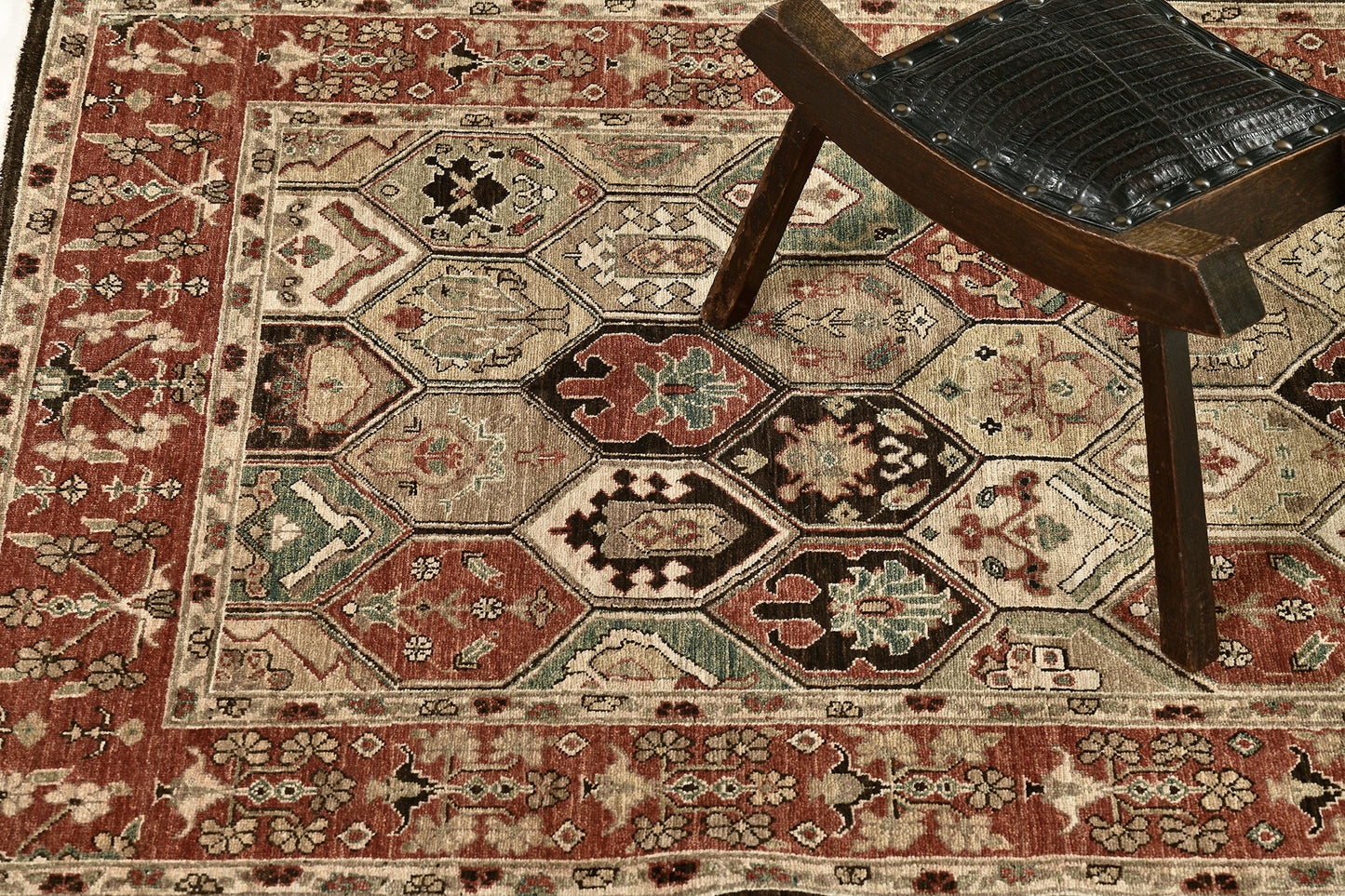 Natural Dye Josheghan Panel Design Rug D376 Divine