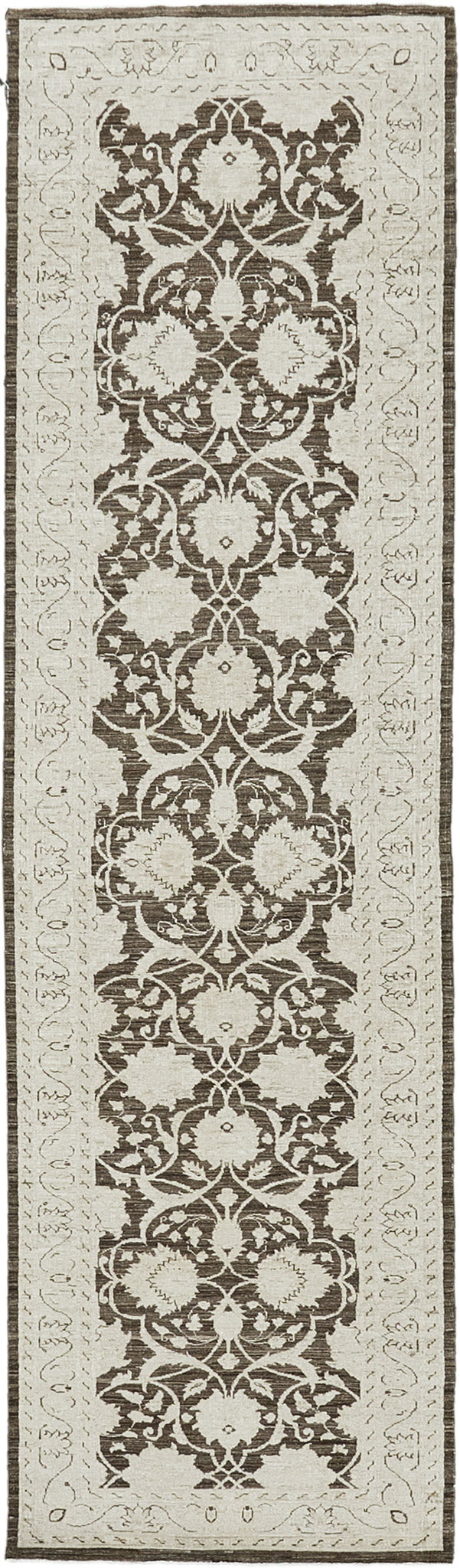 Vintage Style Tabriz Design Runner - narrow runner - one-of-a-kind handmade area rug