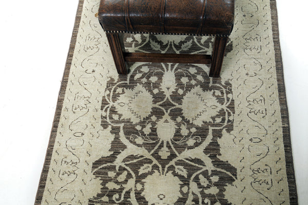 Vintage Style Tabriz Design Runner - narrow runner - overhead flat lay view