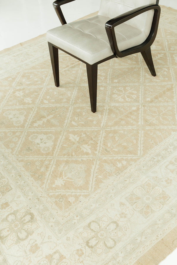 Vintage Style Mahal Panel Design Rug - styled in room setting [#3]