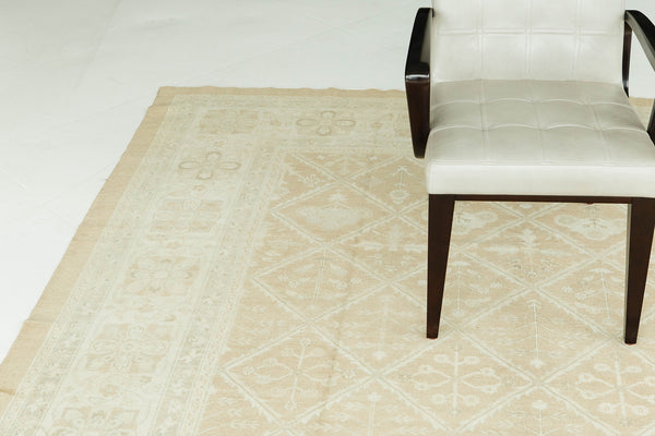 Vintage Style Mahal Panel Design Rug - detailed border and fringe [#3]