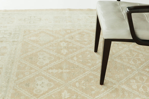 Vintage Style Mahal Panel Design Rug - overhead flat lay view [#3]