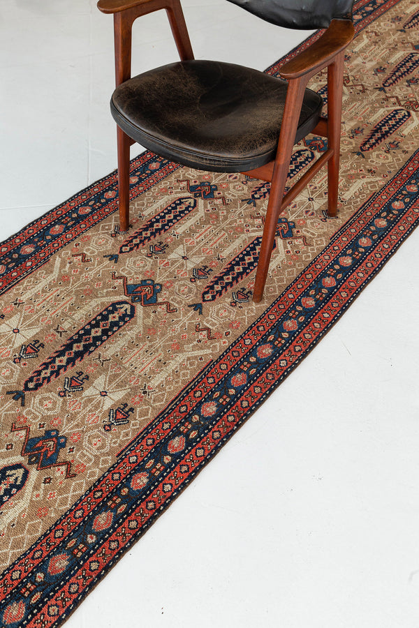 Persian Rug 1855 Antique Persian Sarab Runner 12085
