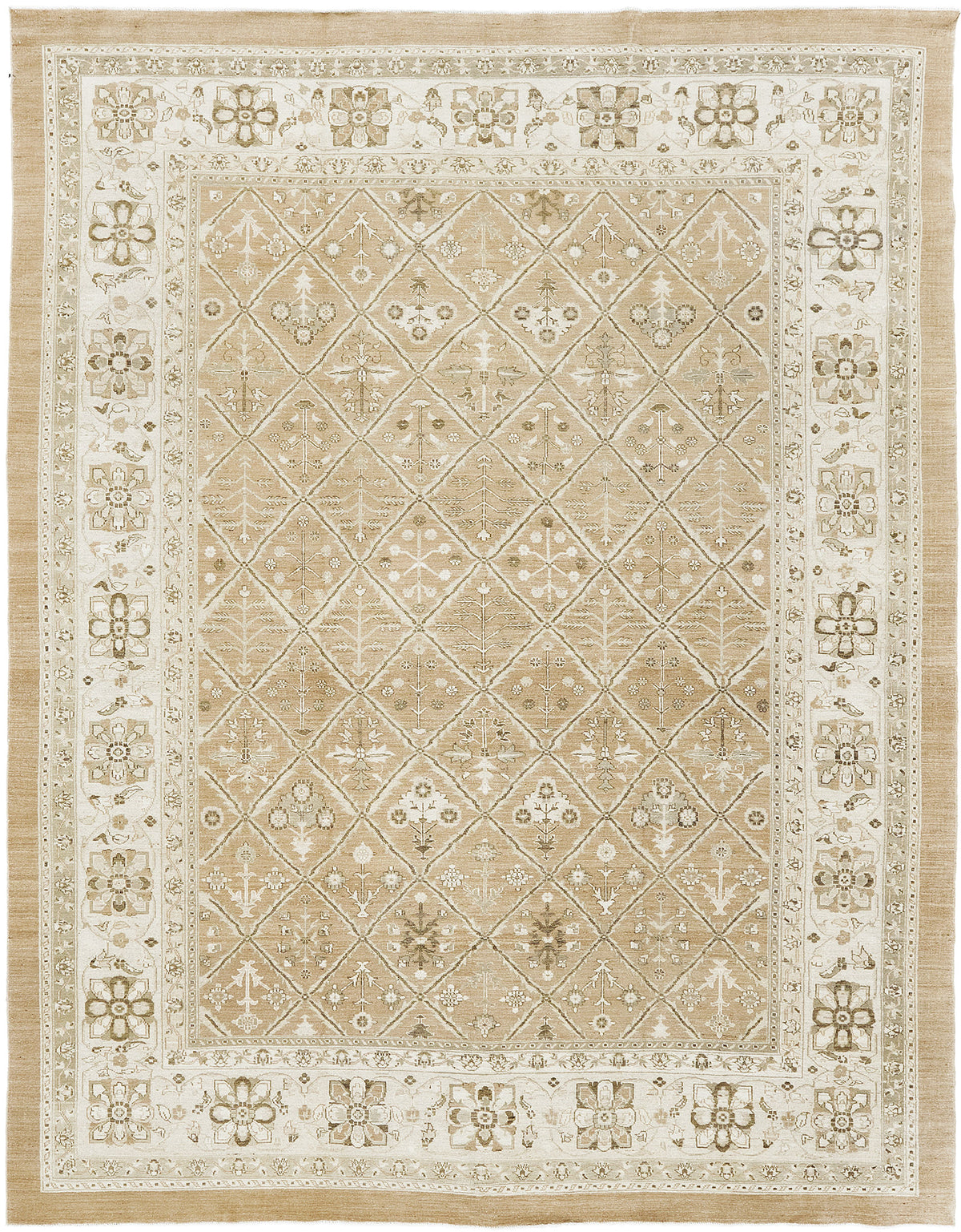 Vintage Style Mahal Panel Design Rug - one-of-a-kind handmade area rug [#2] (2)