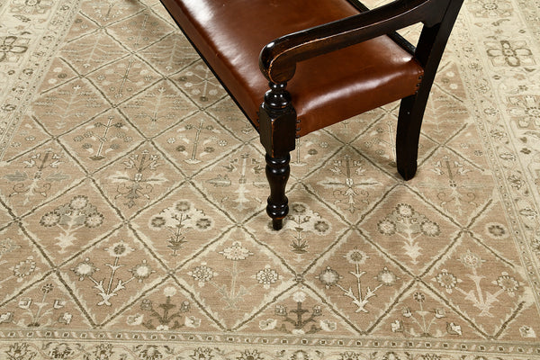 Vintage Style Mahal Panel Design Rug - styled in room setting [#2] (2)