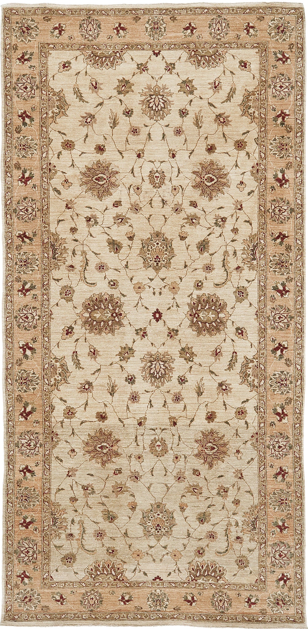 Natural Dye Sultanabad Design Runner Divine - narrow runner - one-of-a-kind handmade area rug [#4]