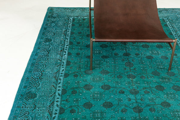 Overdyed Rug Bliss Collection - detailed border and fringe