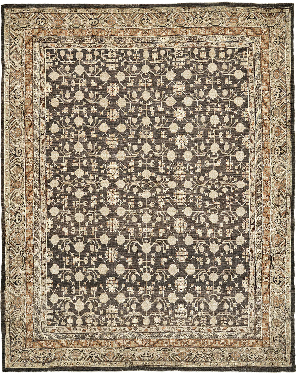 Natural Dye Khotan Revival Bliss Collection - East Turkestan Khotan - one-of-a-kind handmade area rug