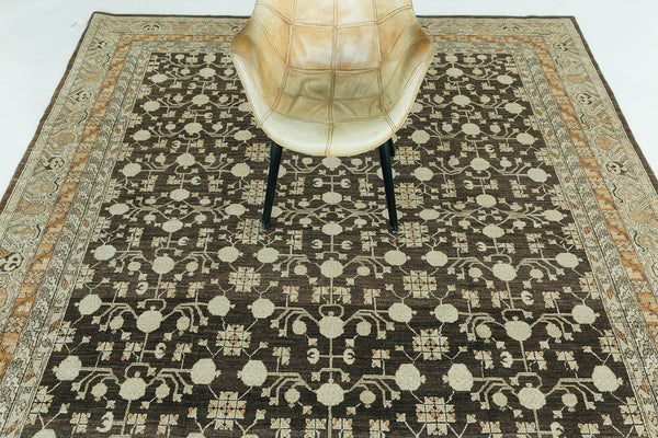 Natural Dye Khotan Revival Bliss Collection - East Turkestan Khotan - overhead flat lay view