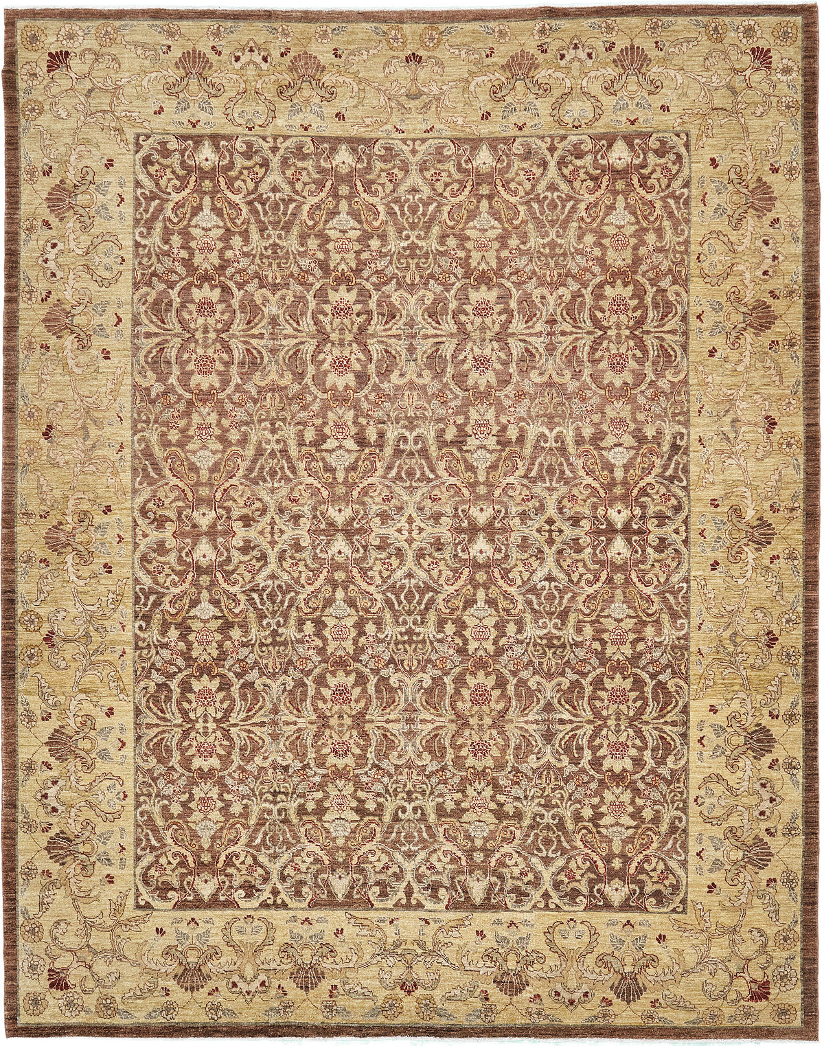 Natural Dye Agra Revival Bliss Collection - artisan revival weave - one-of-a-kind handmade area rug [#1]