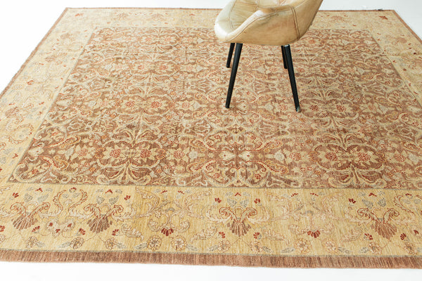 Natural Dye Agra Revival Bliss Collection - artisan revival weave - styled in room setting [#1]