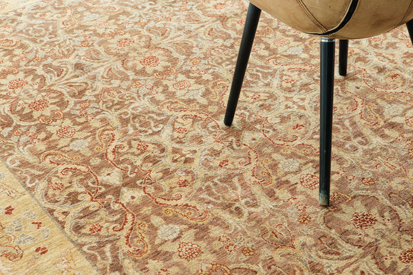 Natural Dye Agra Revival Bliss Collection - artisan revival weave - overhead flat lay view [#1]
