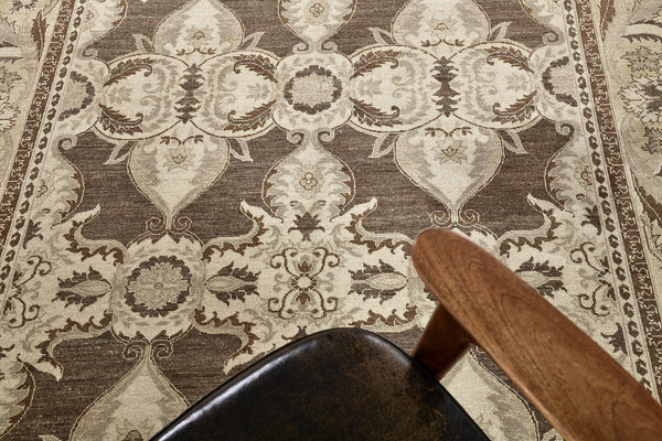 Vintage Sytle Arts and Crafts Revival - artisan revival weave - close-up of weave texture and pile [#2]