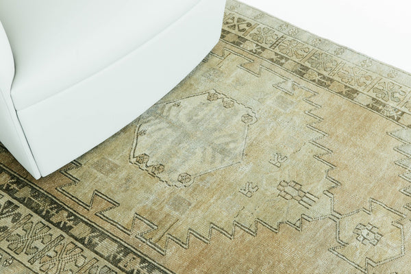Vintage Turkish Anatolian Rug - hand-knotted in Turkey - overhead flat lay view [#12]