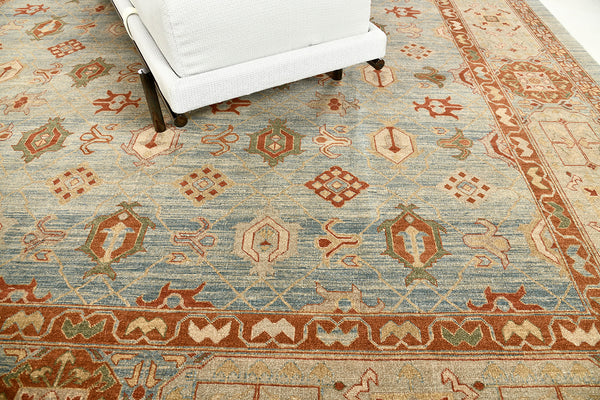 Mamluk Revival Rug - artisan revival weave - styled in room setting
